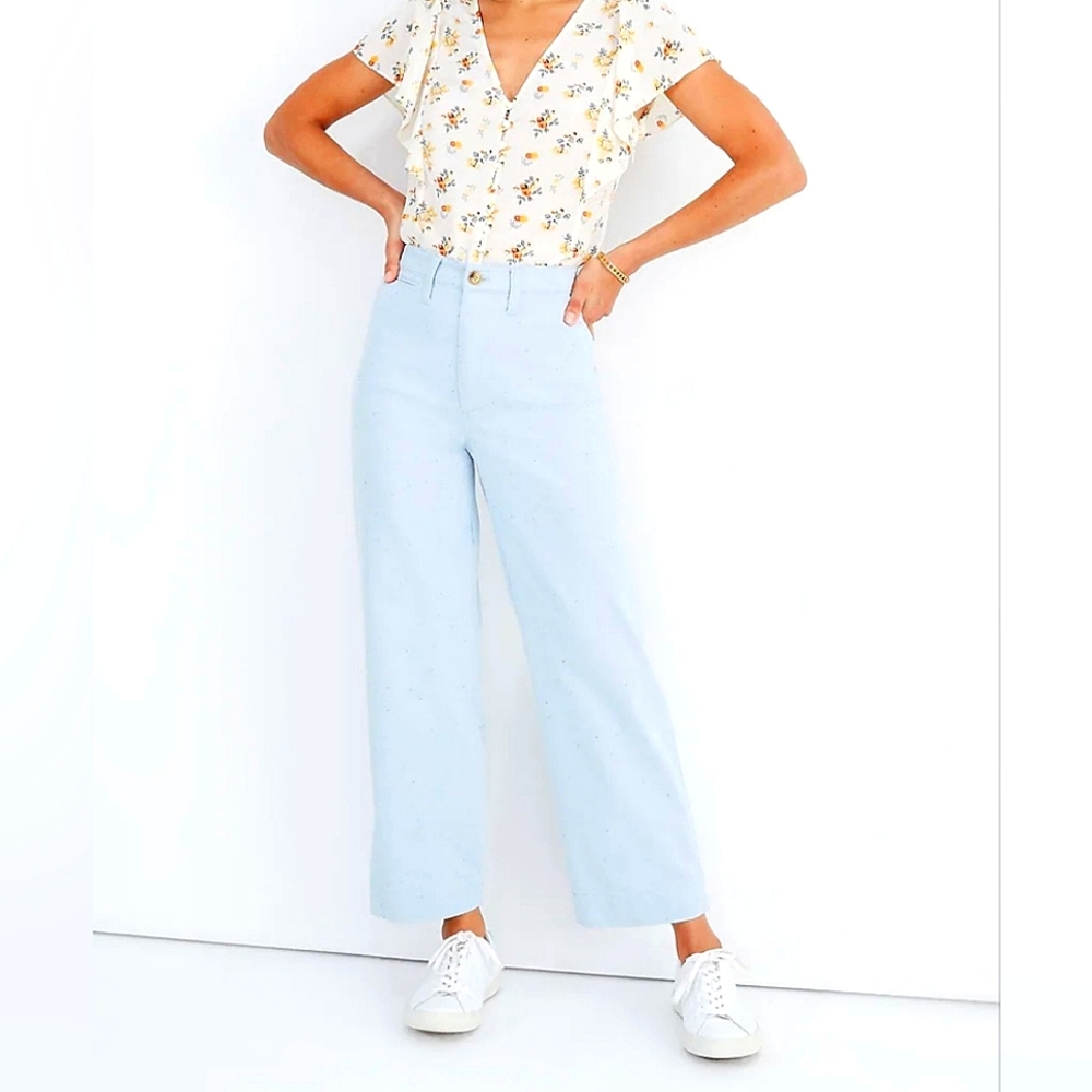 Madewell slim Emmett wide-leg speckled jeans